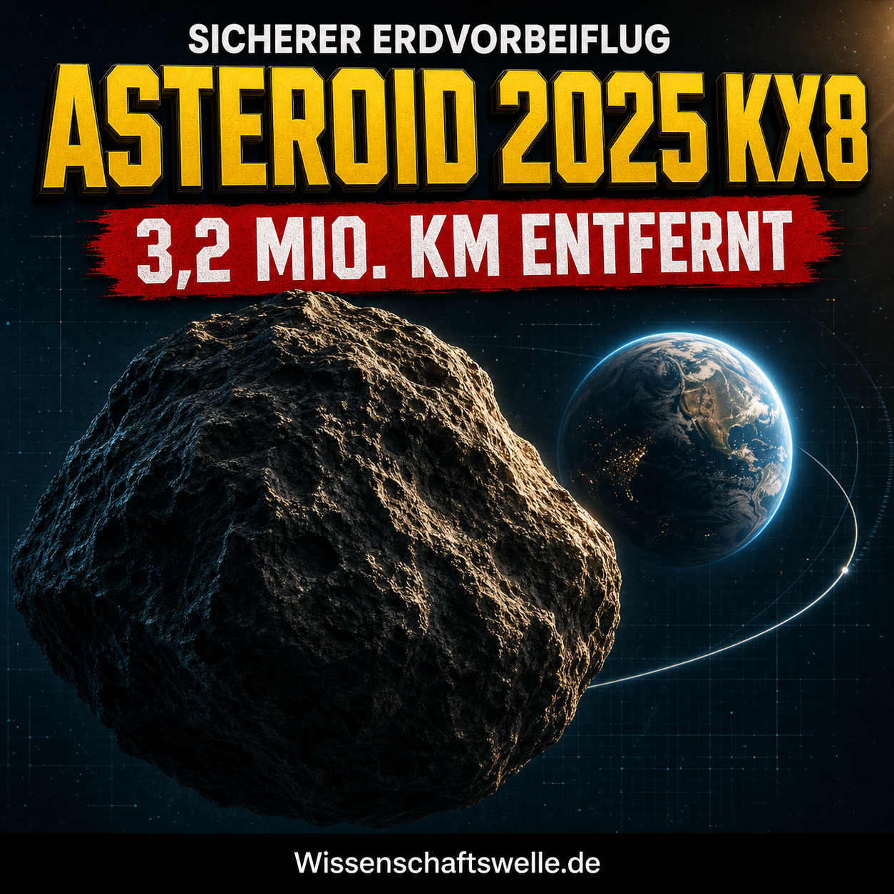Asteroid 2025 KX8 – Ein kosmischer Besucher auf Tuchfühlung