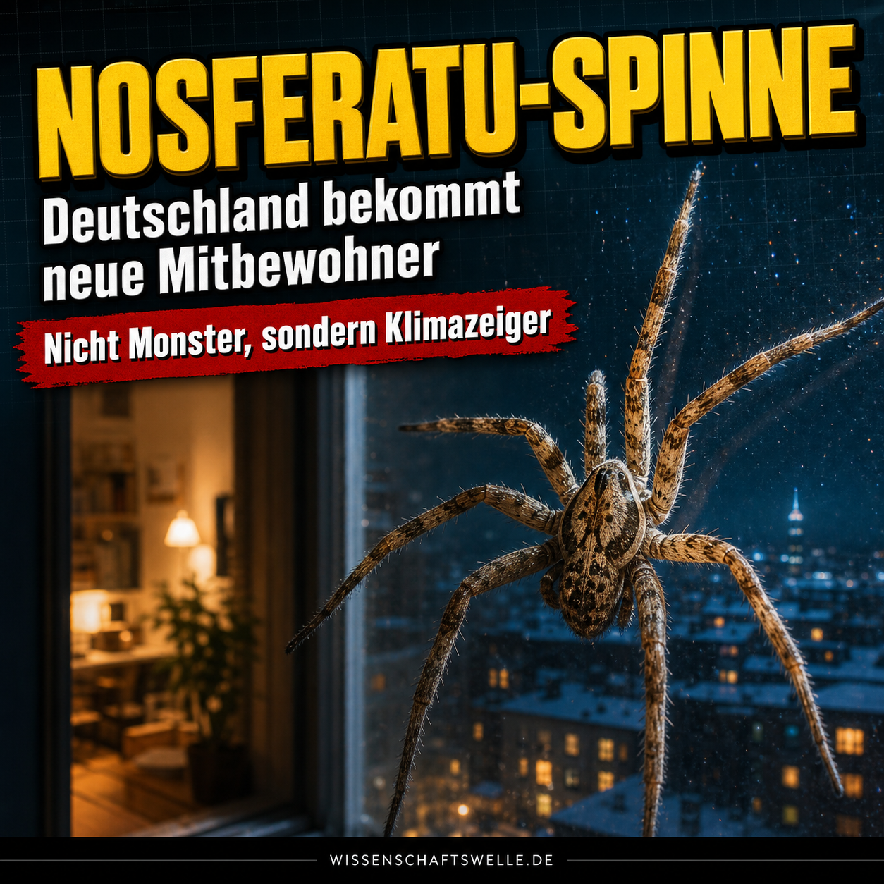 Die Nosferatuspinne ist kein Monster: Wie ein Mittelmeerjäger Deutschland besiedelt