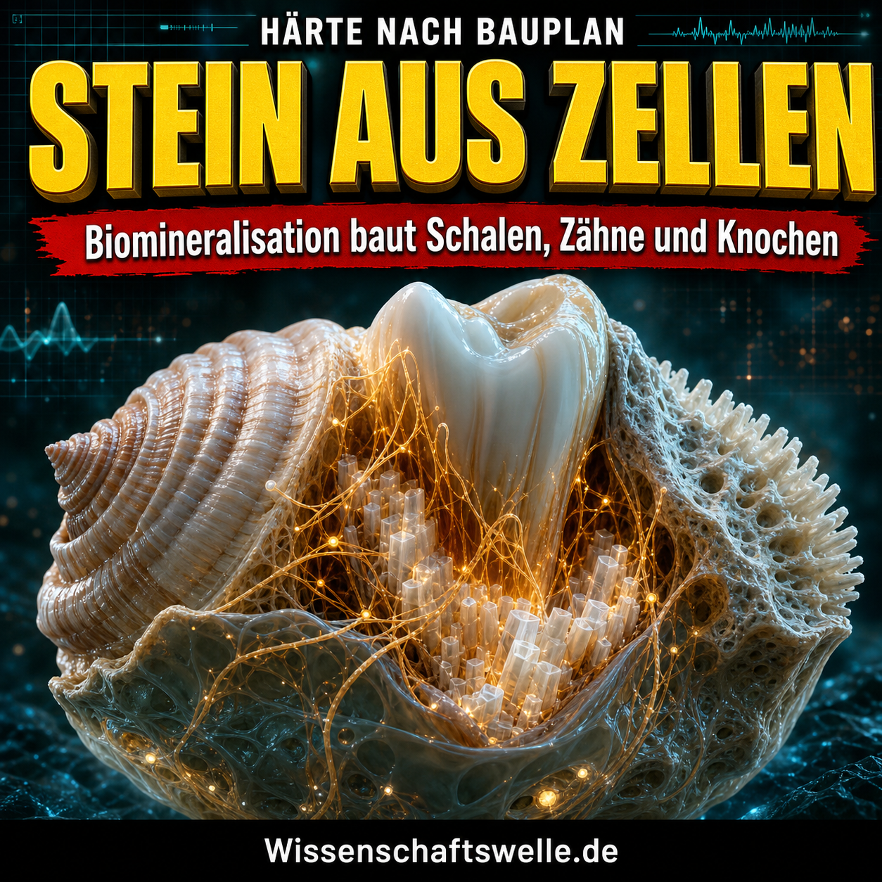 Wenn Zellen Stein dirigieren: Wie Biomineralisation Schalen, Zähne und Knochen baut