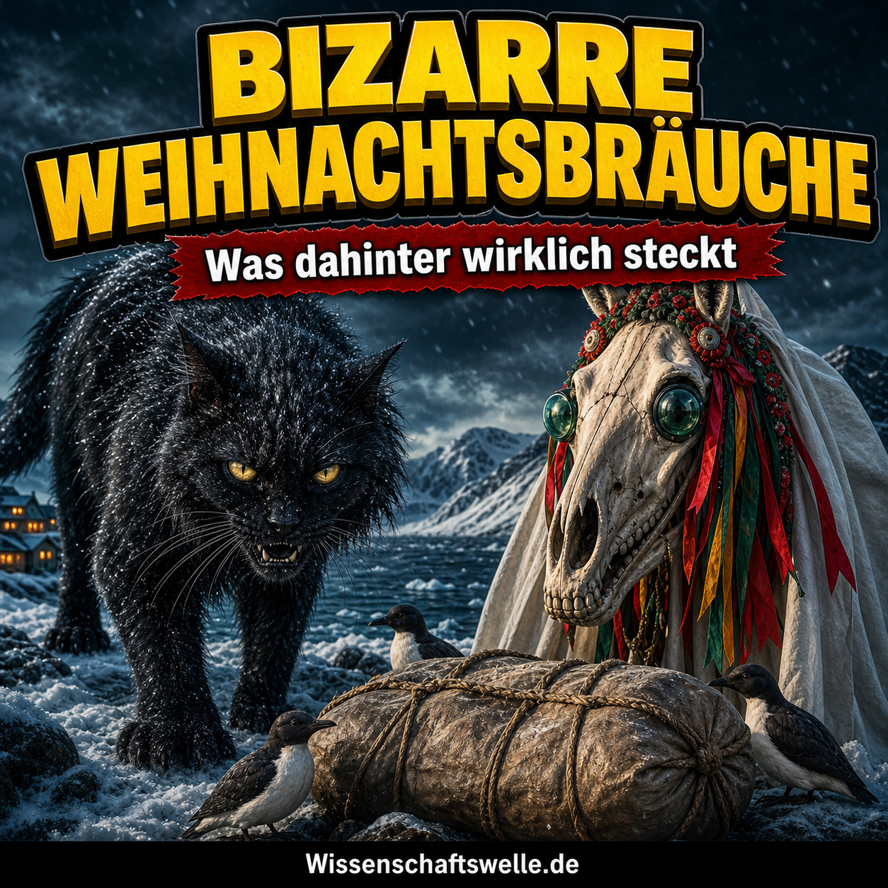 Bizarre Weihnachtsbräuche weltweit: Was uns Weihnachtskatzen, Pferdeschädel und fermentierte Vögel über Kultur verraten