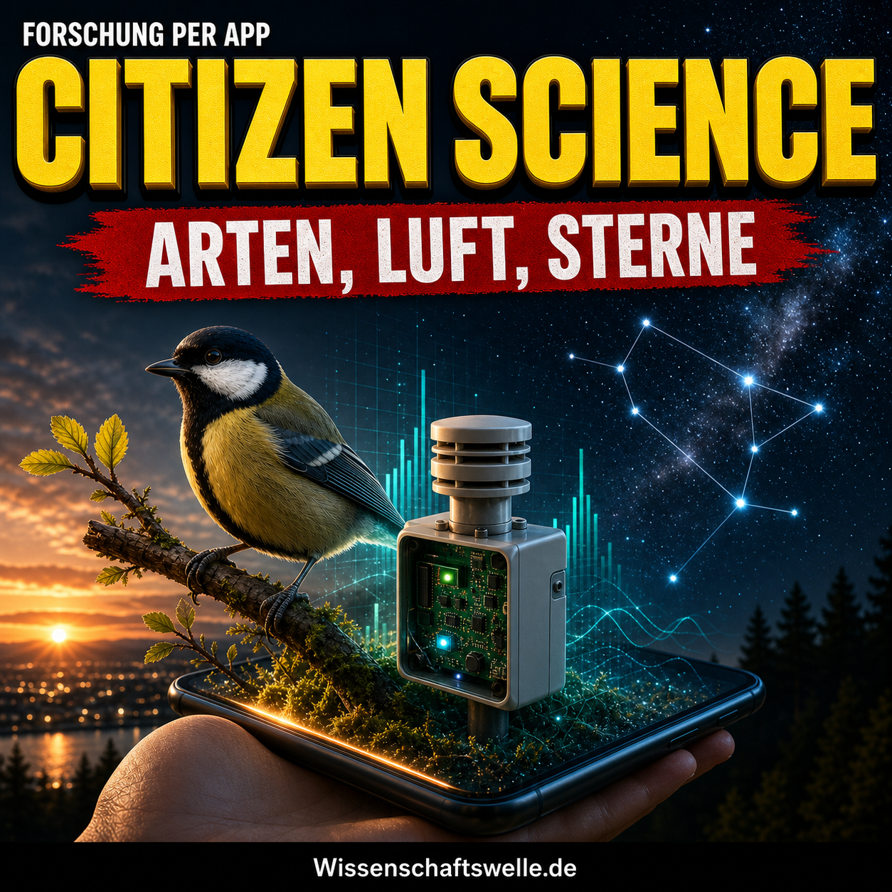 Citizen Science per App ist keine Spielerei: Wie Artenmeldungen, Luftsensoren und Sternbeobachtungen zu harter Evidenz werden