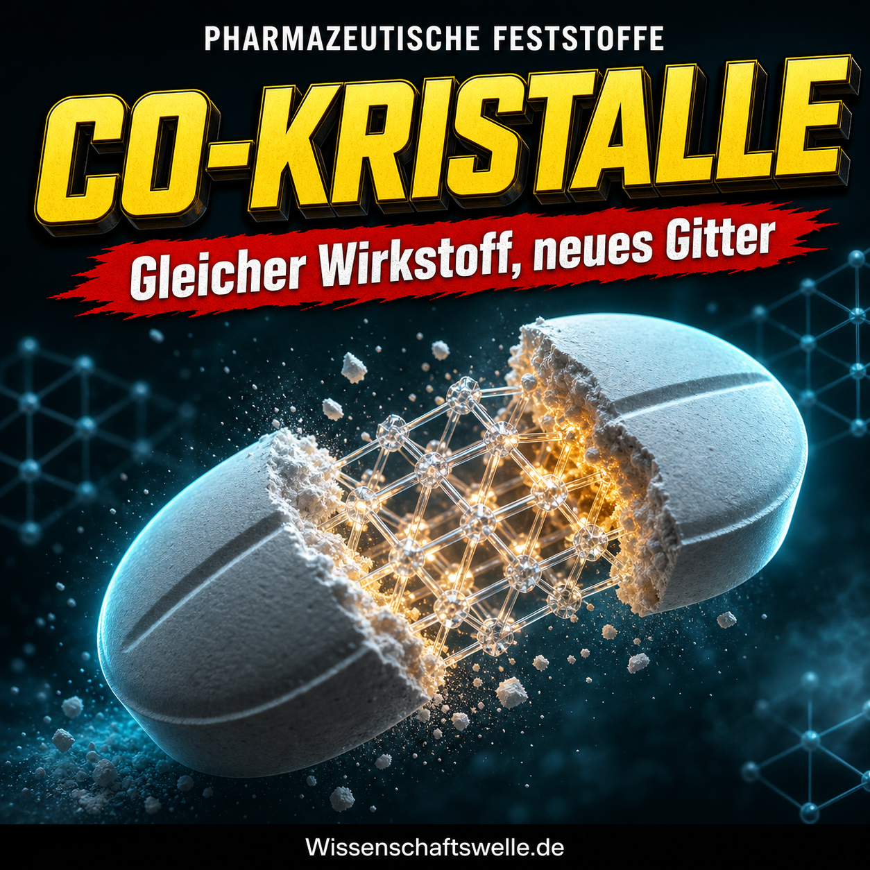 Ein anderes Gitter, derselbe Wirkstoff: Wie Co-Kristalle Arzneistoffe neu justieren