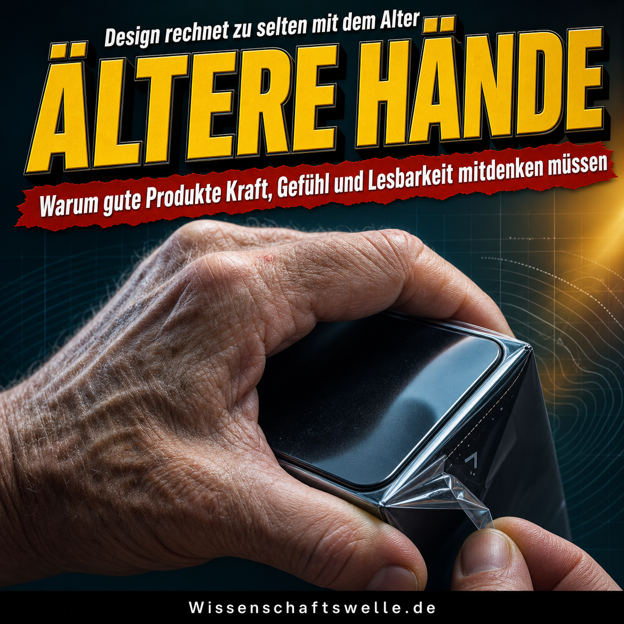 Die Hand wird älter. Unser Design nicht: Warum Produkte endlich für ältere Hände gebaut werden müssen