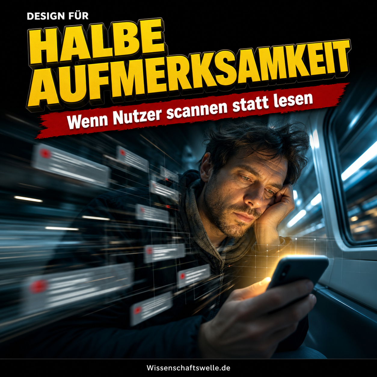 Gutes Design rechnet mit halber Aufmerksamkeit