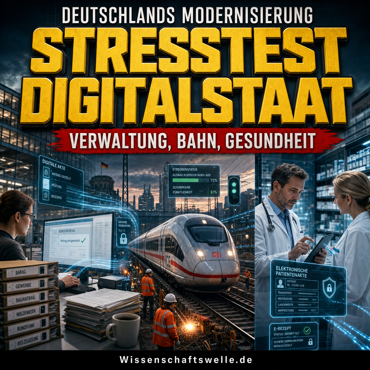 Deutschlands digitale Modernisierung im Stresstest: Verwaltung, Bahn, Gesundheit – wer bremst hier wen?