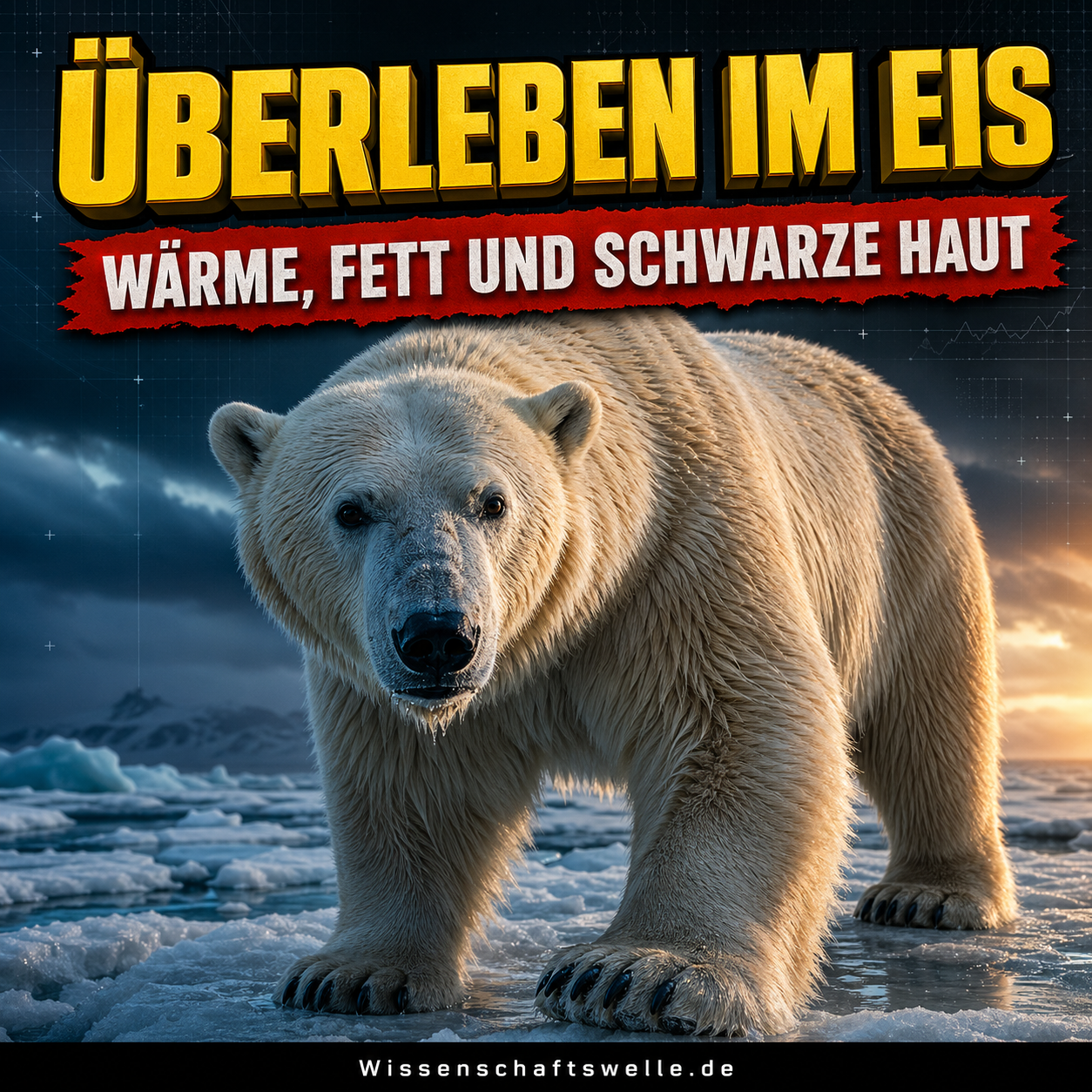 Die Biologie von Eisbären: Wie Thermoregulation, Fettstoffwechsel und schwarze Haut das Überleben auf dem Meereis ermöglichen