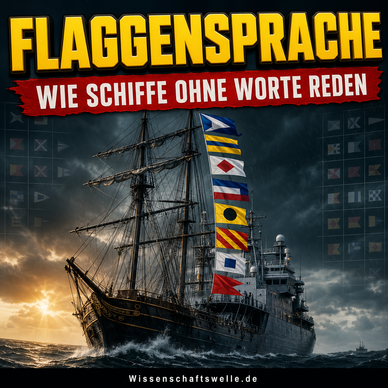 Die Flaggensprache der Seeleute: Wie Signalflaggen, Semaphor und Codebücher die Verständigung auf See ordneten
