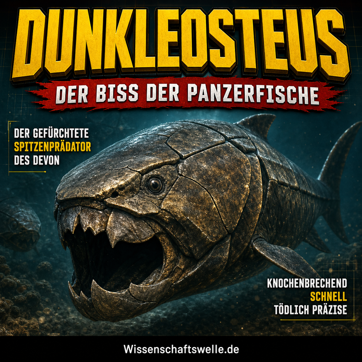 Dunkleosteus: Warum der berühmteste Panzerfisch des Devonmeers eher Kiefermaschine als Seeungeheuer war