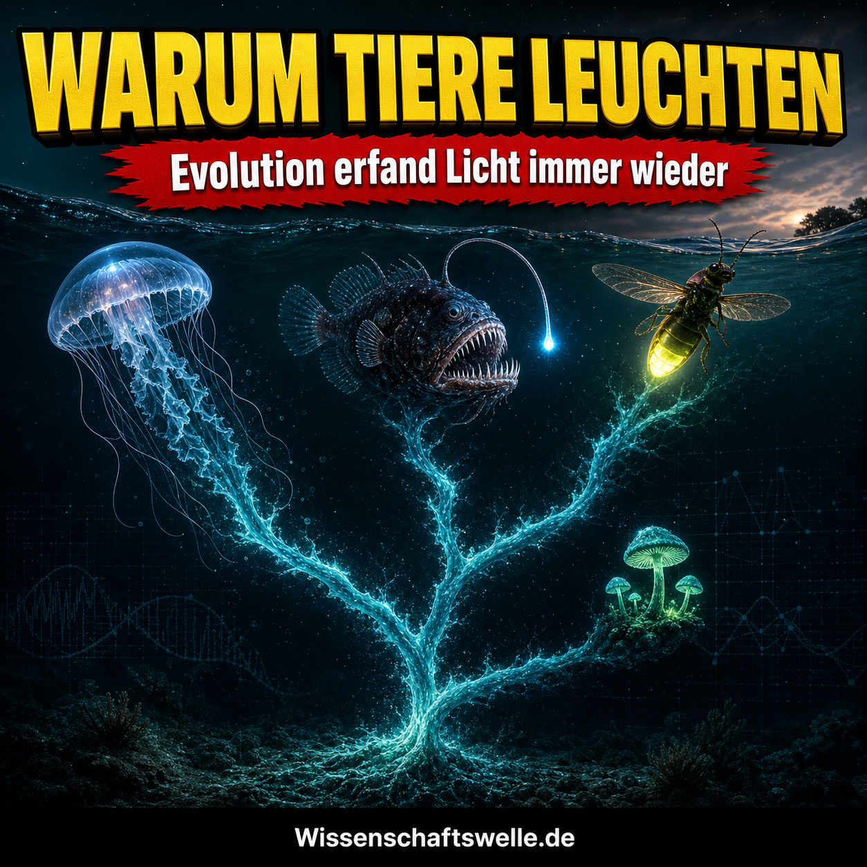 Evolutionsbiologie der Biolumineszenz: Warum die Natur das Leuchten immer wieder neu erfand