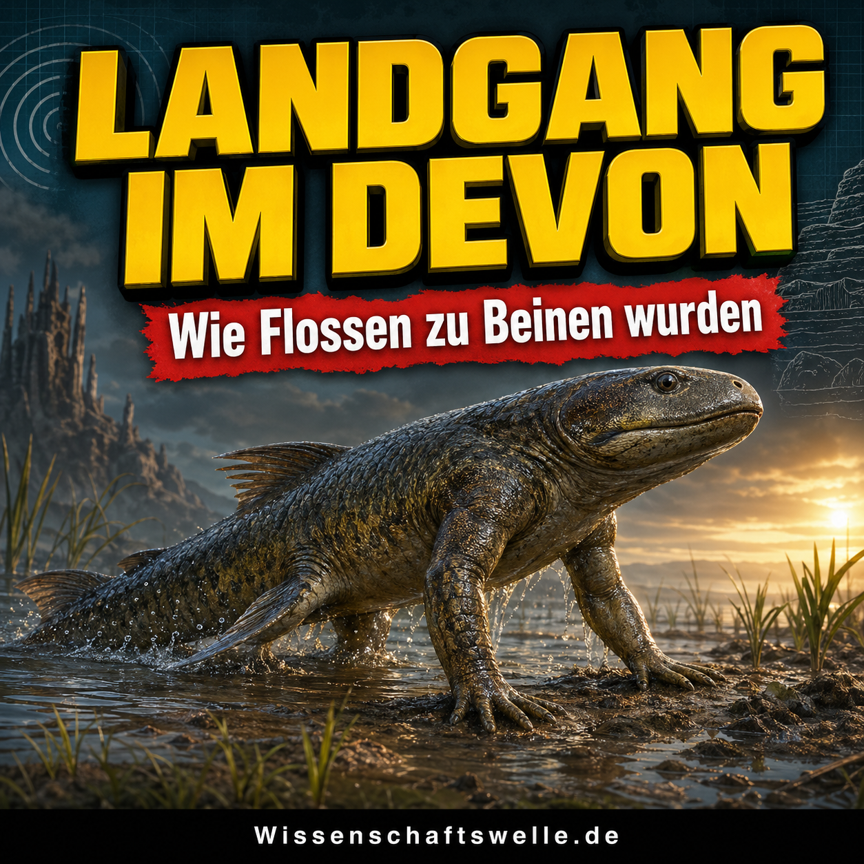 Landgang der Wirbeltiere im Devon: Wie aus Flossen Beine wurden, ohne dass plötzlich jemand an Land marschierte