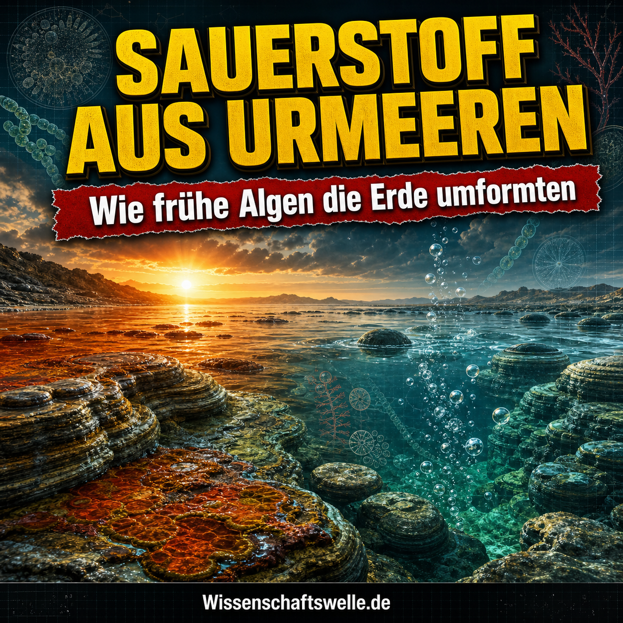 Fossile Algen und Sauerstoff: Wie Stromatolithen, Cyanobakterien und frühe Rotalgen die Erde veränderten