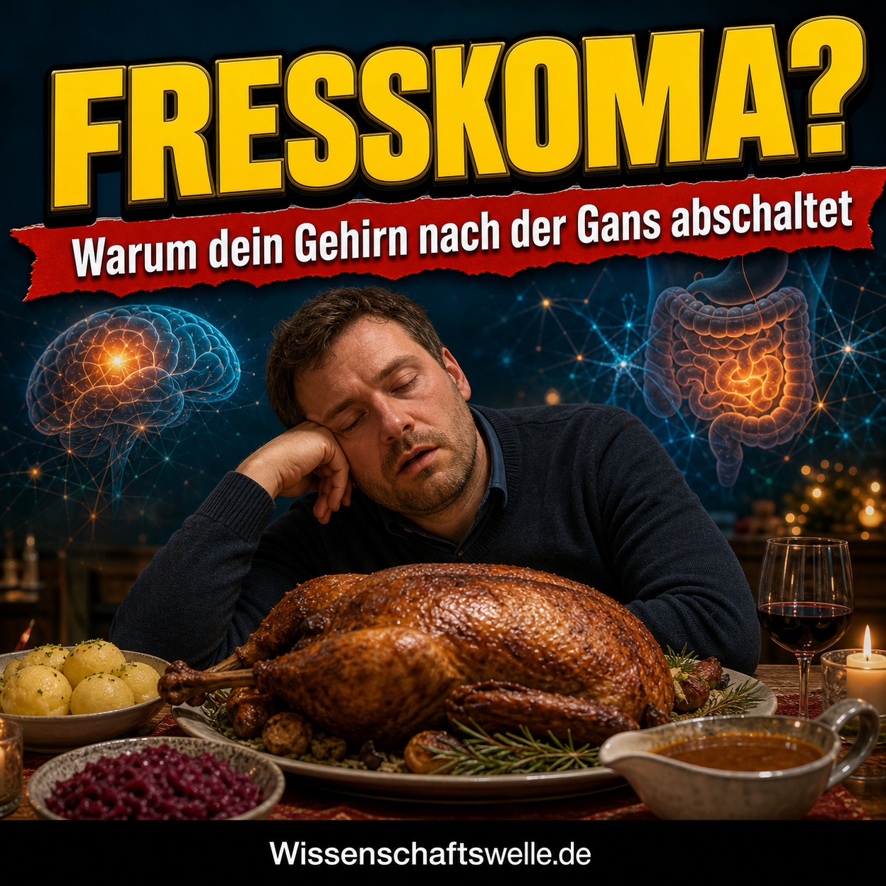 Fresskoma nach Festmahl: Warum dein Gehirn nach der Gans auf Energiesparmodus schaltet
