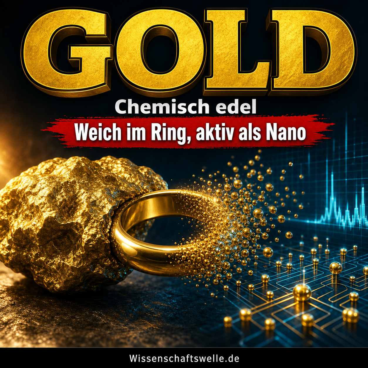 Gold bleibt Gold, bis es winzig wird: Die Chemie hinter einem mythischen Metall