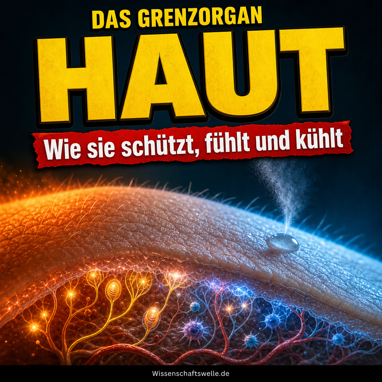 An der Grenze des Körpers: Wie die Haut abdichtet, alarmiert und kühlt