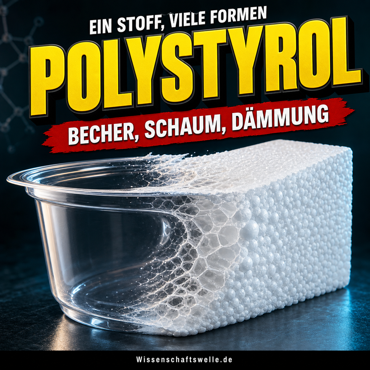 Polystyrol ordnet Luft: Warum derselbe Stoff Becher, Schutzschaum und D?mmplatten hervorbringt