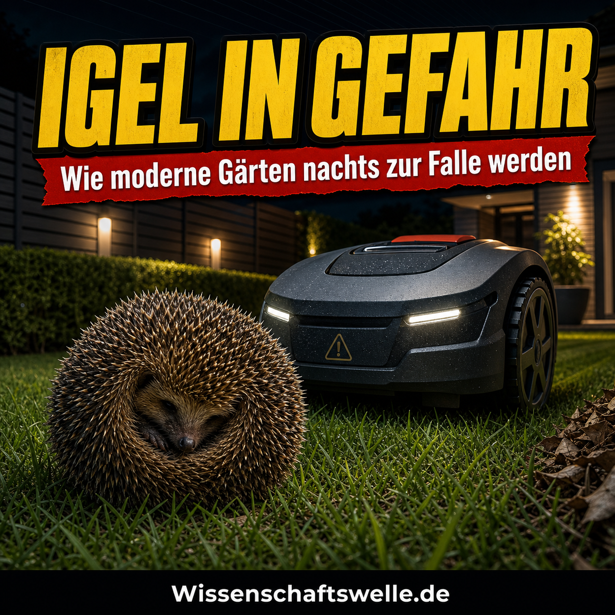 Igel im Garten: Wenn Ordnung, Zäune und Mähroboter zusammen gefährlich werden