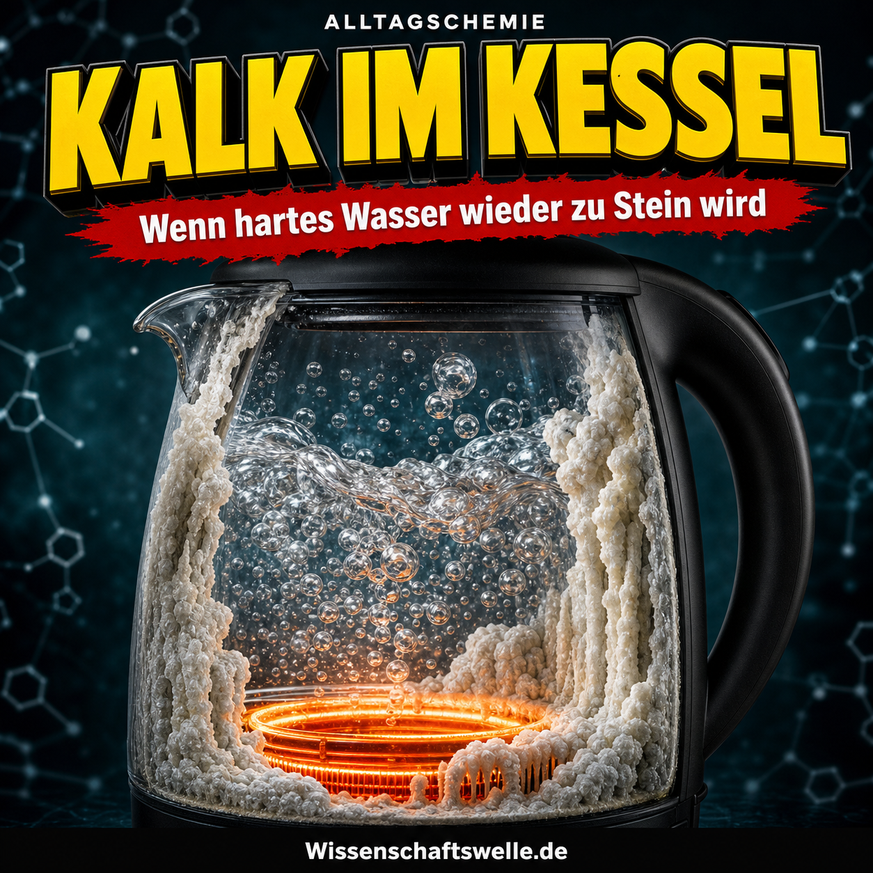 Kalk im Wasserkocher: Wenn hartes Wasser beim Kochen wieder zu Stein wird