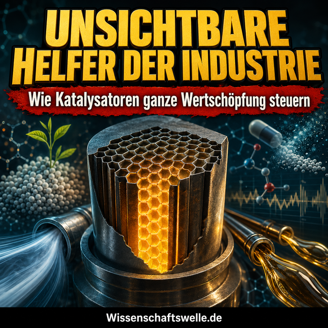 Katalyse: Warum unsichtbare Reaktionshelfer Dünger, Treibstoffe, Medikamente und Klimaschutz zugleich ermöglichen