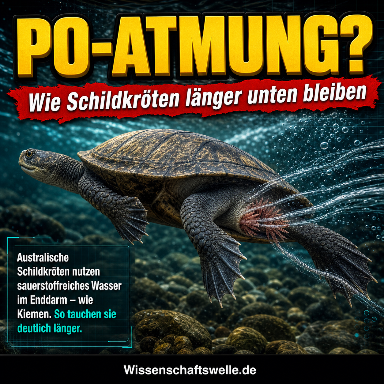 Kloakenatmung bei Schildkröten: Das geheime Survival-Feature