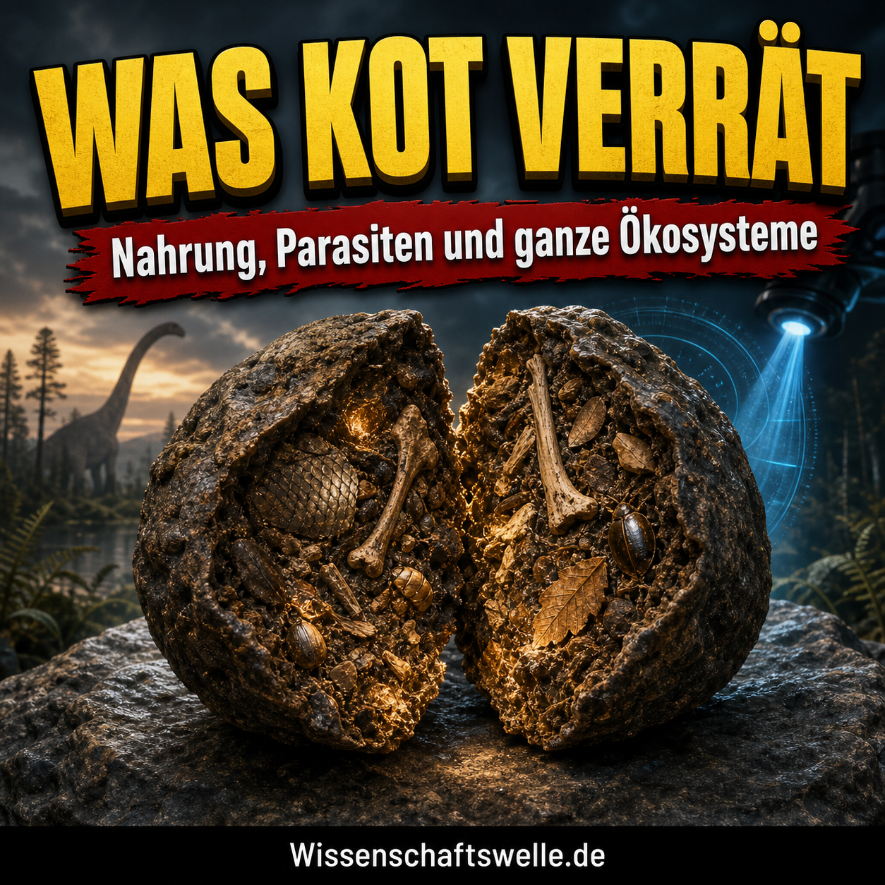 Koprolitenforschung bei Dinosauriern: Wie versteinerter Kot Nahrungsketten, Parasiten und ganze Ökosysteme sichtbar macht
