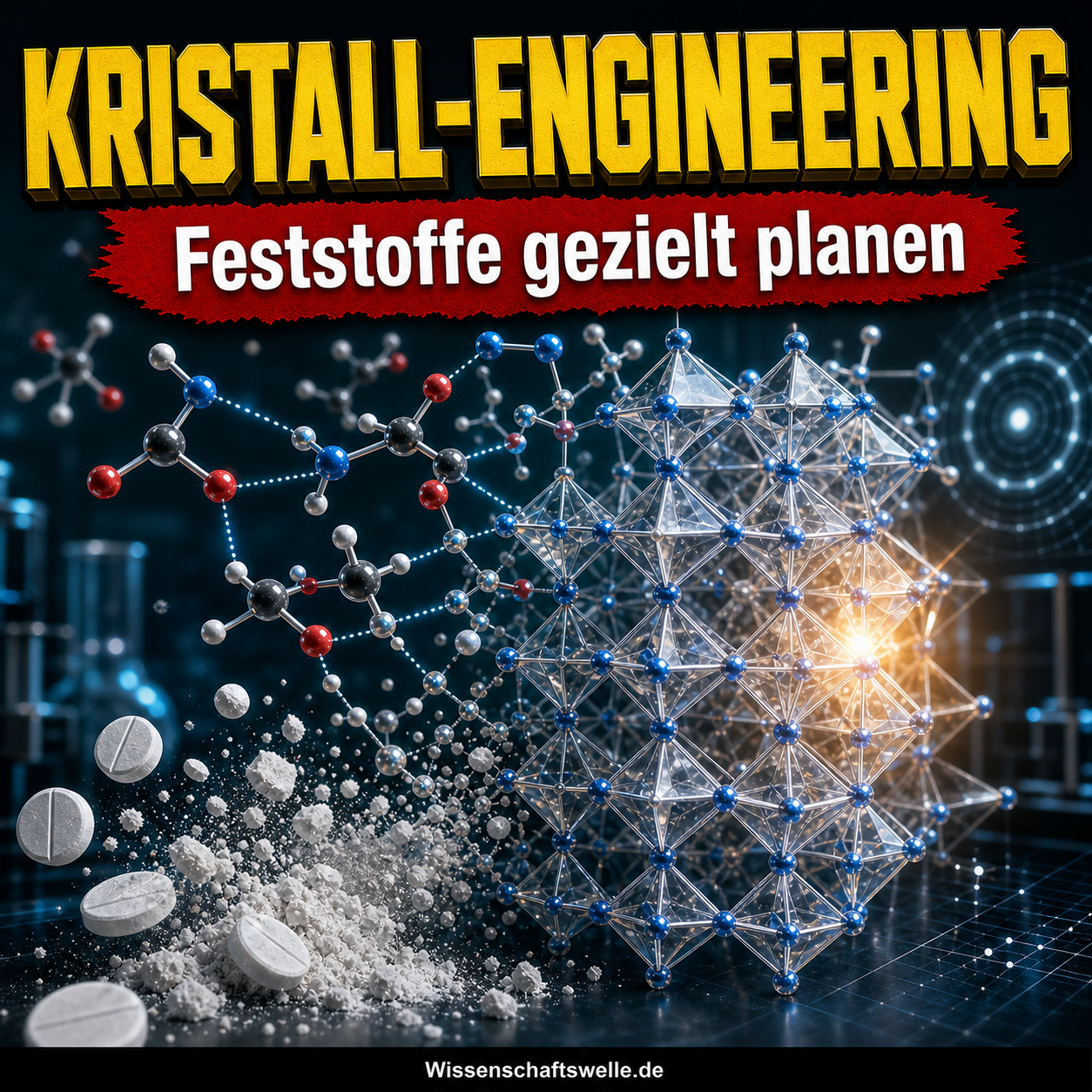 Wenn Moleküle Architektur lernen: Wie Kristall-Engineering Feststoffe, Wirkstoffe und Materialeigenschaften gezielt neu baut
