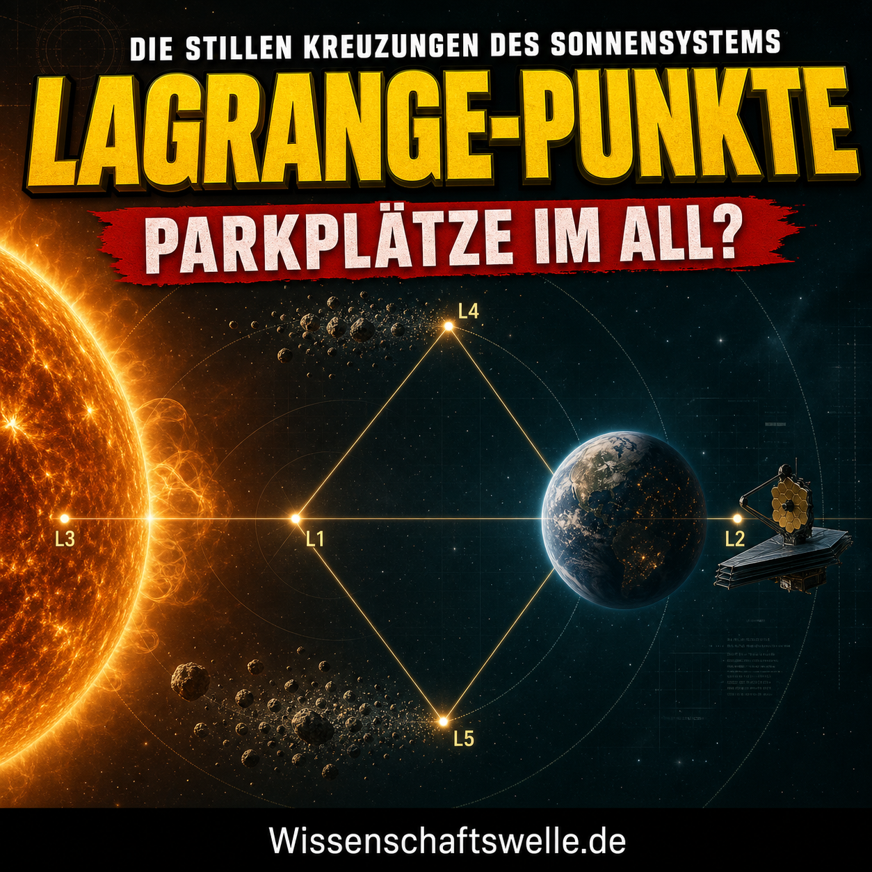 Die stillen Kreuzungen des Sonnensystems: Warum Lagrange-Punkte Teleskope tragen, Sonnenstürme verraten und Asteroiden sammeln