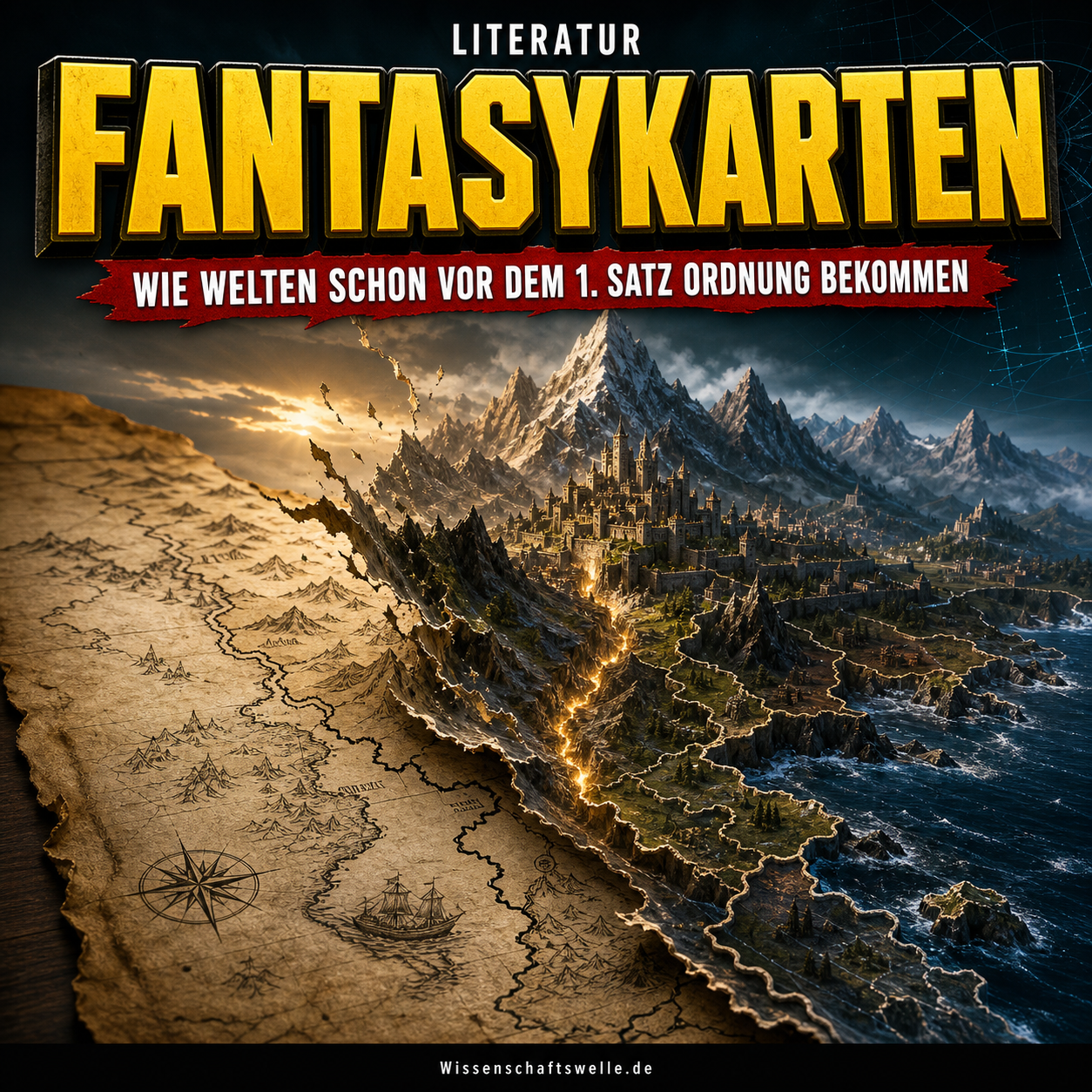Fantasykarten erzählen, bevor der Roman beginnt