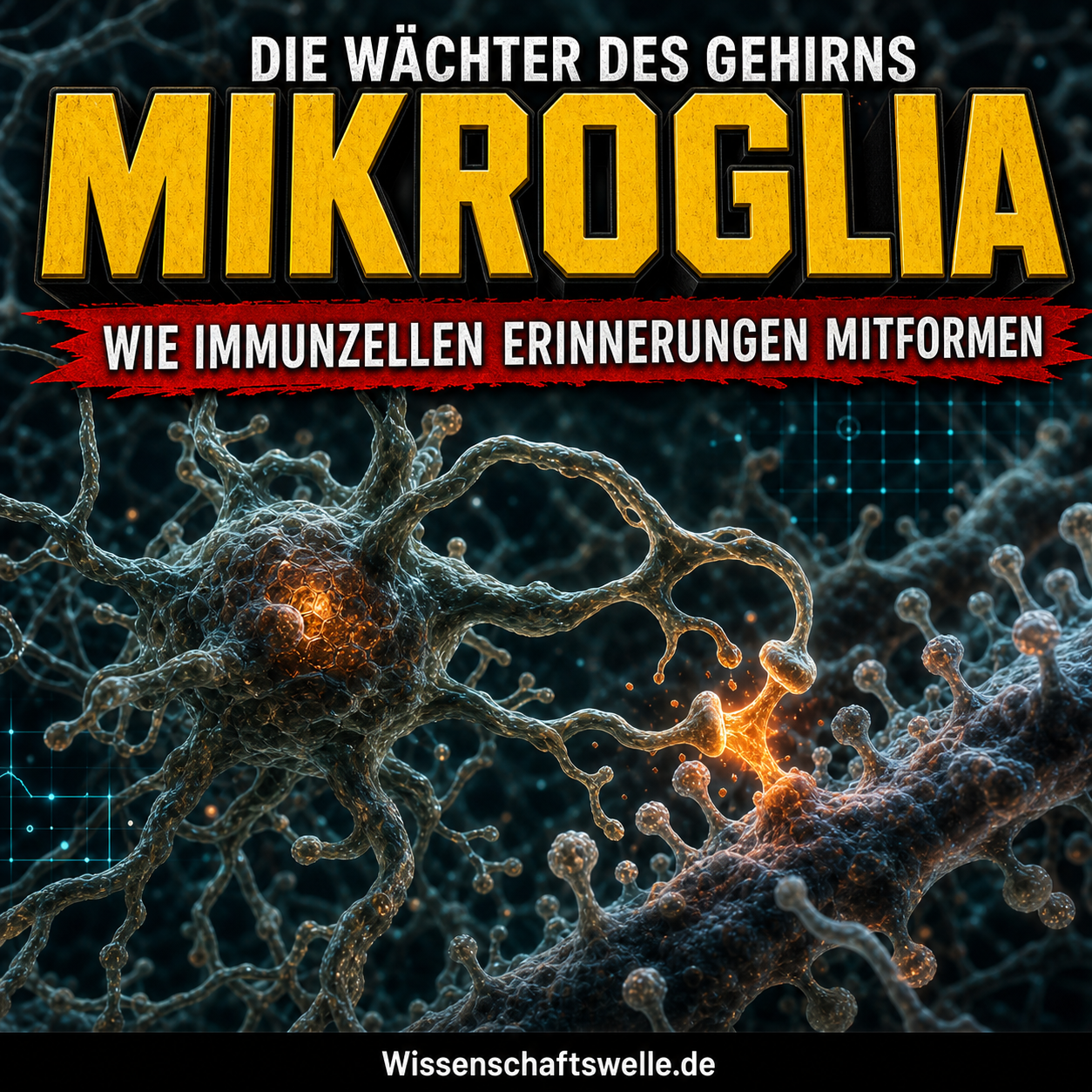 Die stillen Bildhauer des Gehirns: Wie Mikroglia Synapsen ordnen, Erinnerungen stabilisieren und im Alter riskant werden
