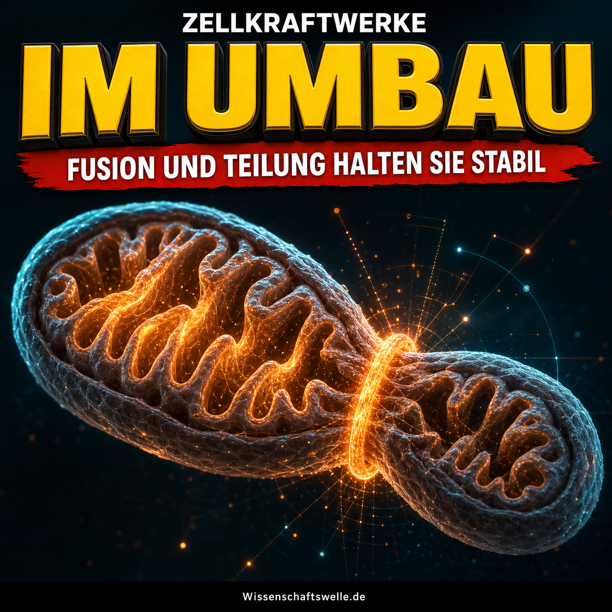 Mitochondrien im Umbau: Zellkraftwerke bleiben nur in Bewegung stabil