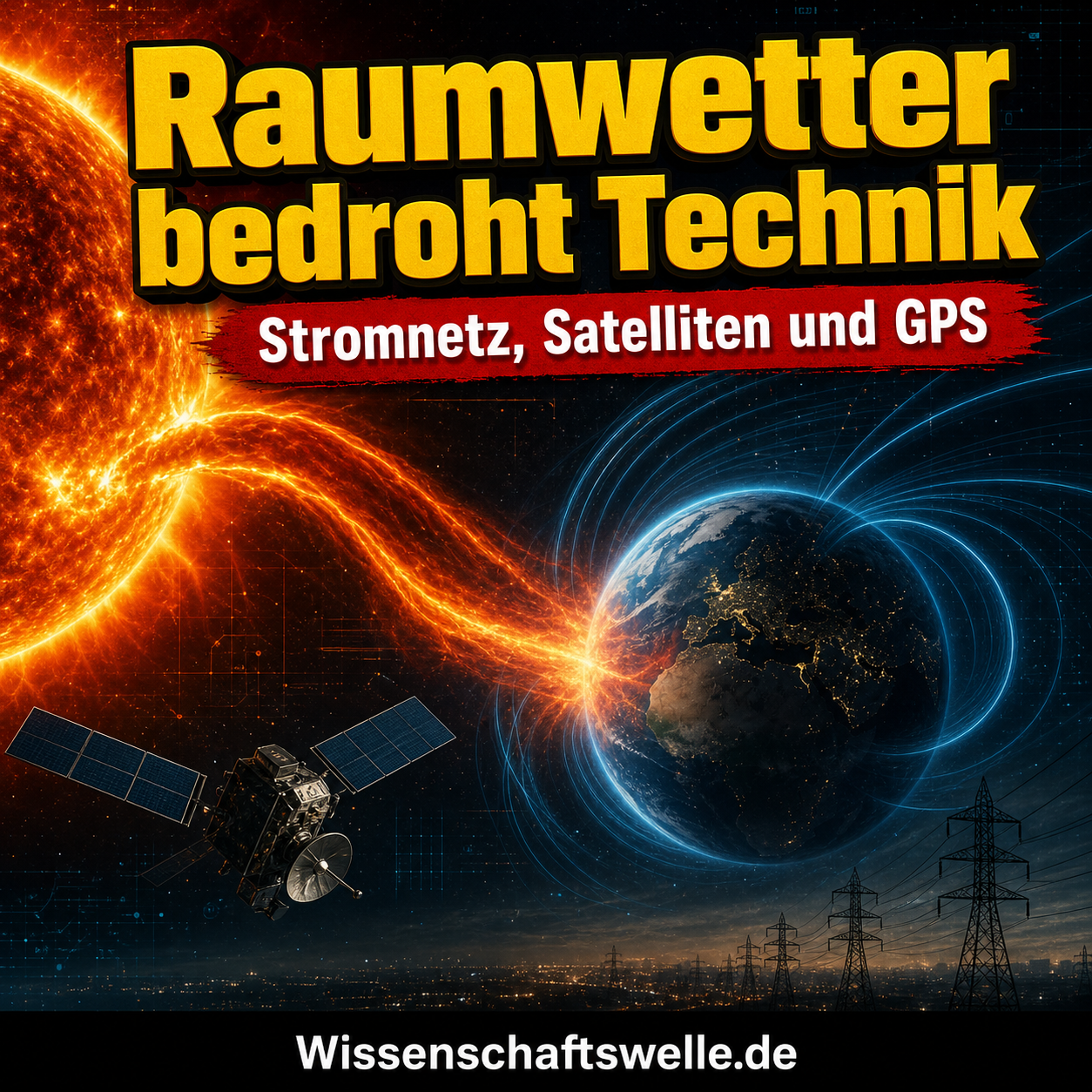 Raumwetter: Wie Sonnenstürme Stromnetze, Satelliten und GPS gleichzeitig unter Druck setzen