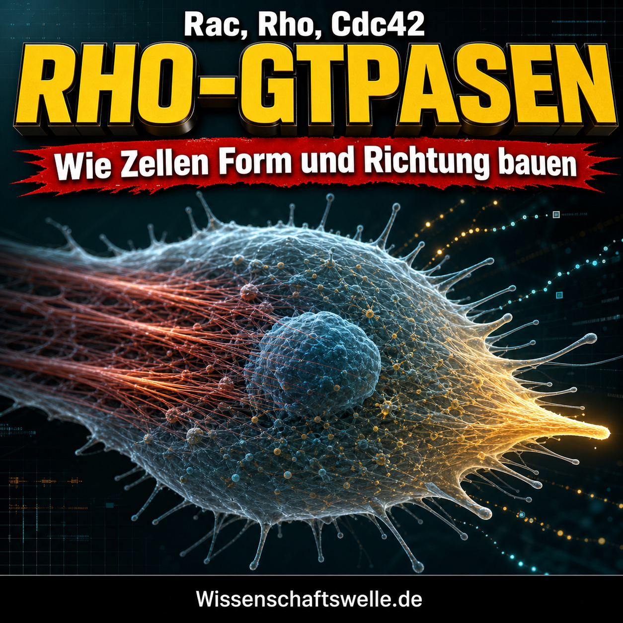 Die Choreografie der Zellgestalt: Wie Rho-GTPasen Vorsprünge, Zugkräfte und Richtung aufeinander abstimmen