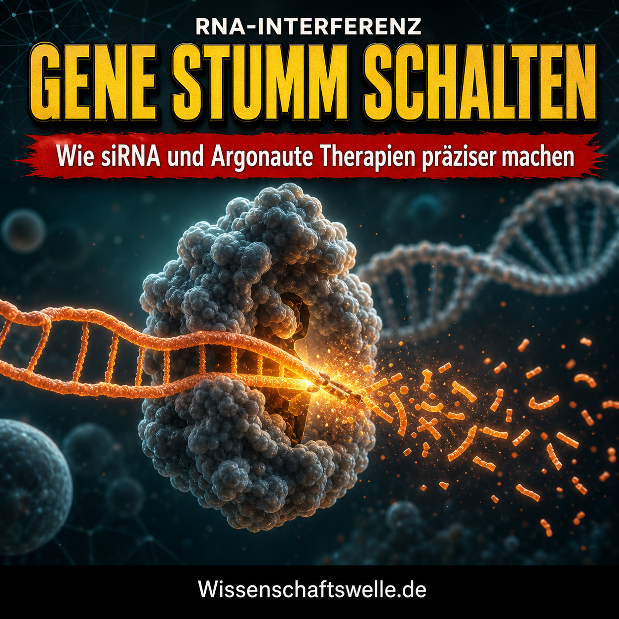 Der leise Schnitt im Zellprogramm: Wie RNA-Interferenz krankmachende Gene ausschaltet und Therapien präziser macht