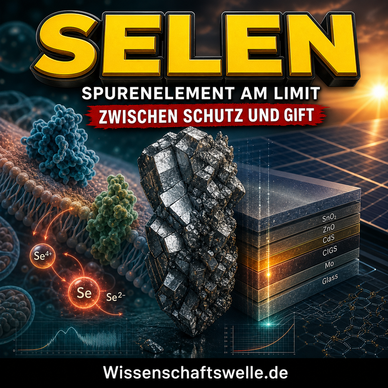 Selen zwischen Zellschutz und Toxizität: Warum ein Element Biochemie, Fotoleiter und Solartechnik zugleich prägt