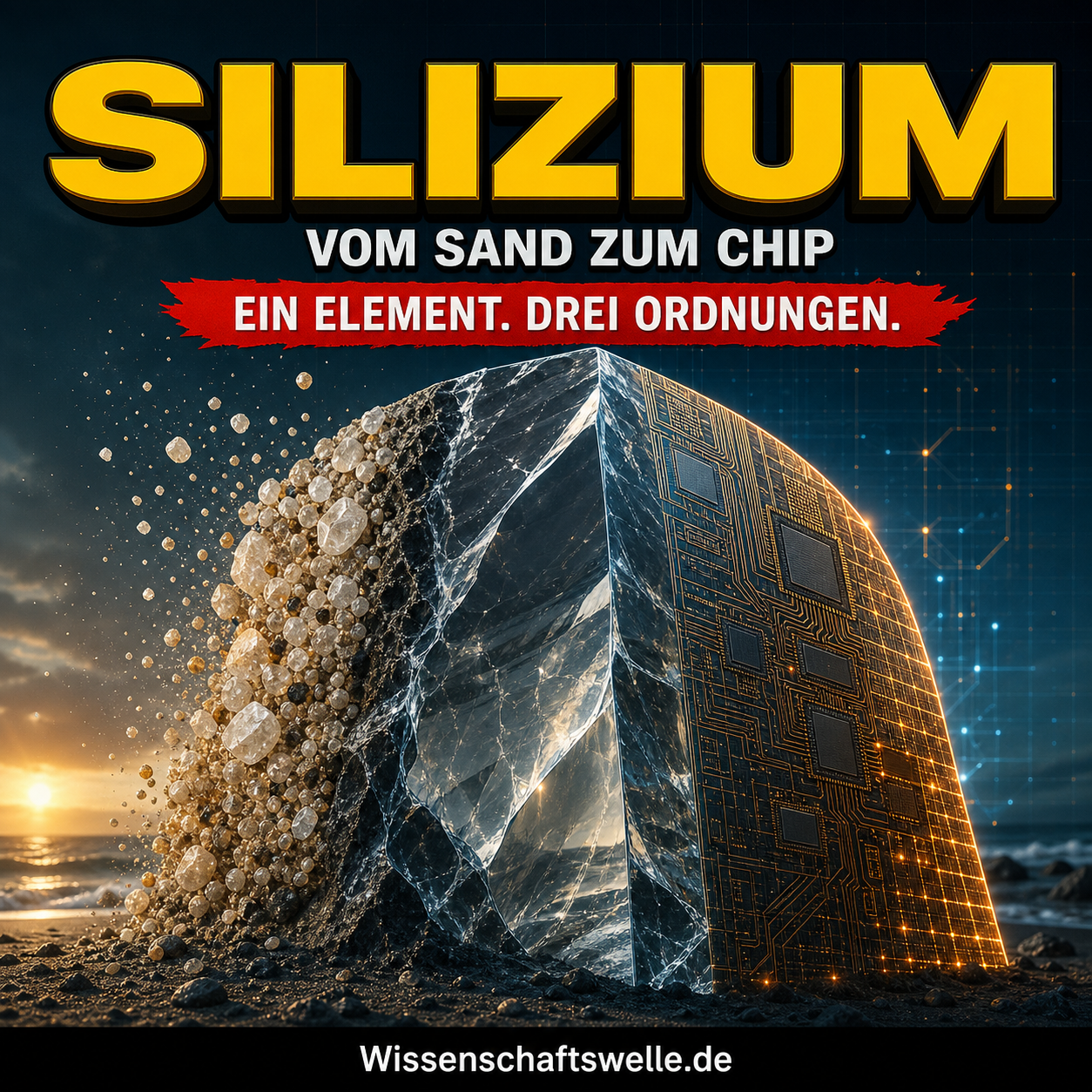 Silizium: Wie aus demselben Stoff Sand, Scheibe und Schaltkreis werden