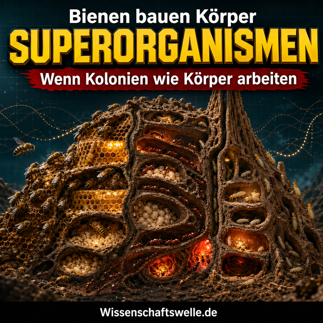Superorganismen bei Bienen, Ameisen und Termiten: Warum ganze Kolonien wie ein einzelnes Tier funktionieren