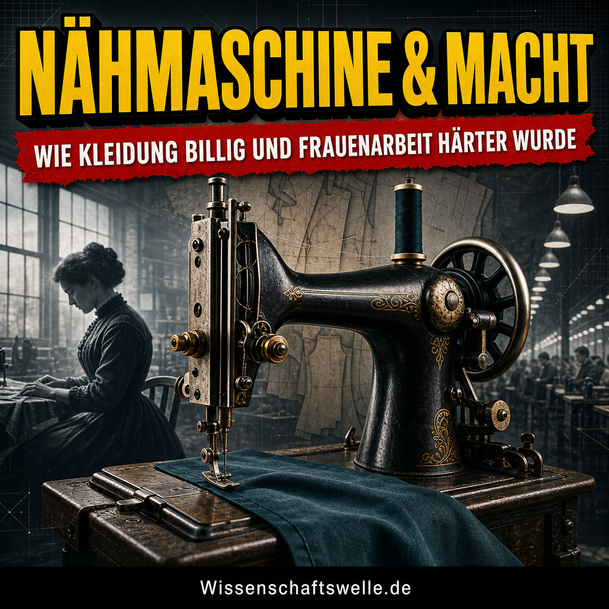 Die Nähmaschine und der Preis der Beschleunigung: Wie ein Gerät Kleidung verbilligte und Frauenarbeit neu ordnete