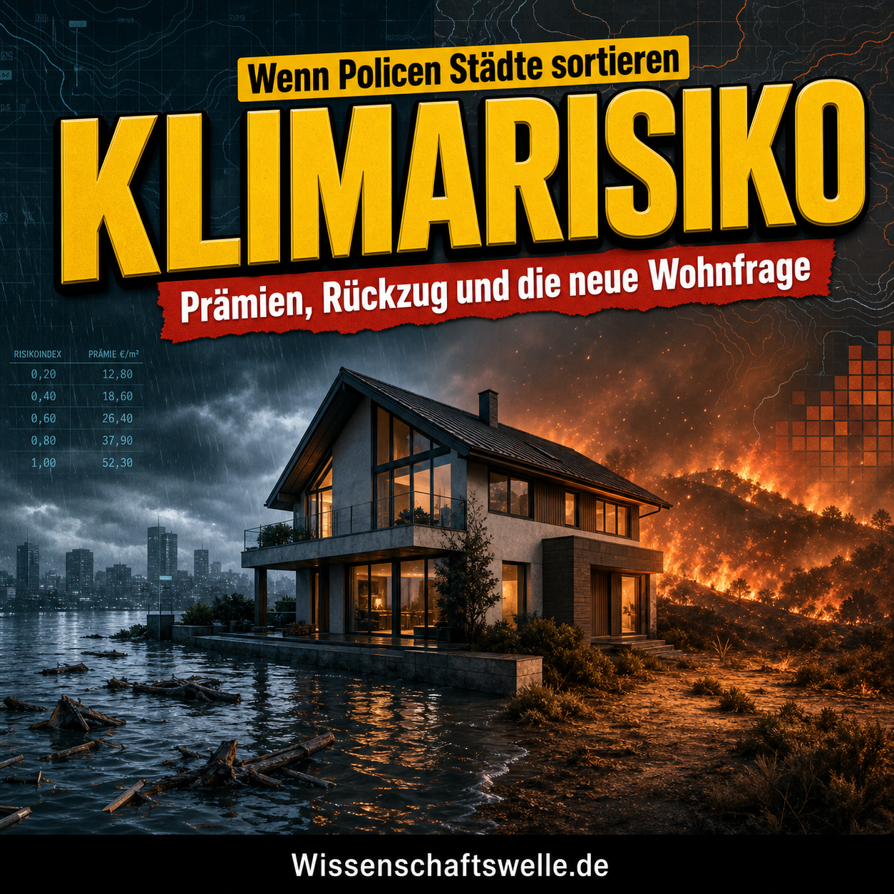 Wenn Klimarisiko zur Wohnfrage wird: Wie Versicherungen Prämien, Prävention und Rückzug aus Gefahrenzonen steuern