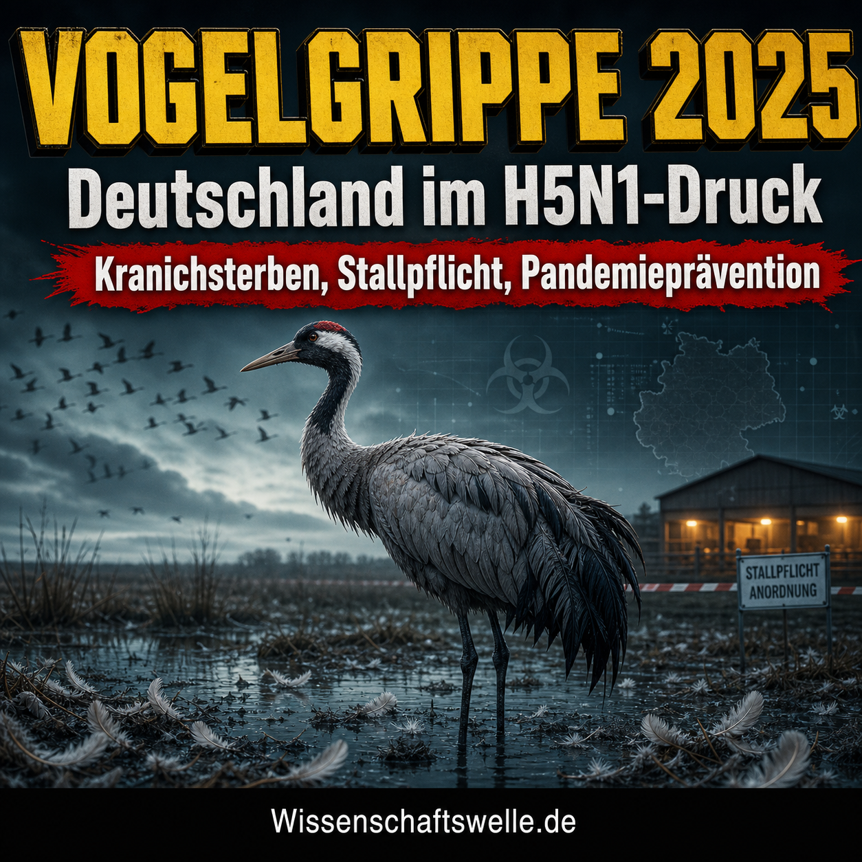 Vogelgrippe Deutschland in 2025: Was jetzt zählt – zwischen Kranichsterben, Stallpflicht und Pandemieprävention