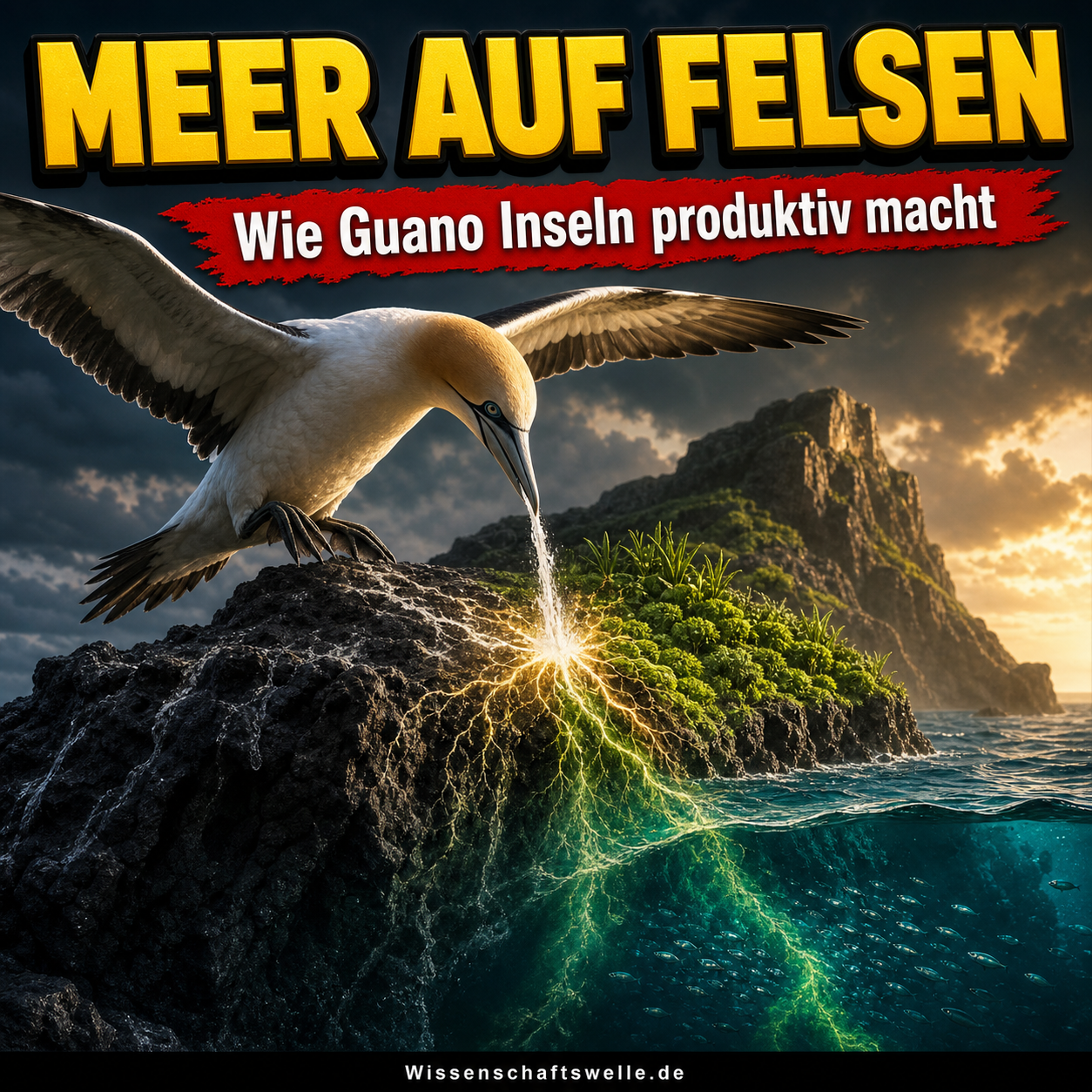 Aus dem Meer auf den Felsen: Wie Seevögel Inseln düngen
