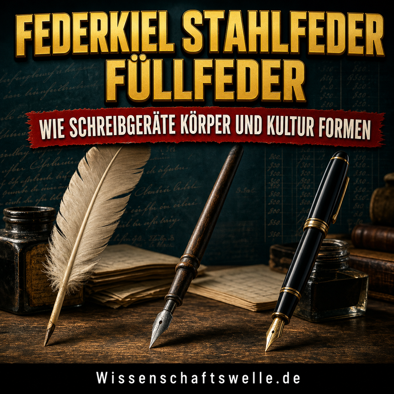 Als Tinte noch Körper formte: Warum Federkiel, Stahlfeder und Füllfeder Schule, Verwaltung und Selbstbilder umgebaut haben