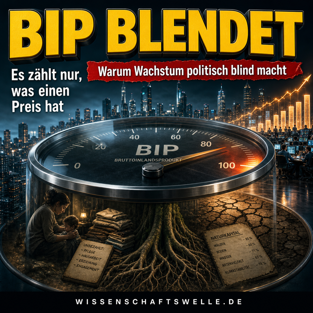 Das BIP zählt nur, was einen Preis hat: Warum Wachstum politisch blind macht