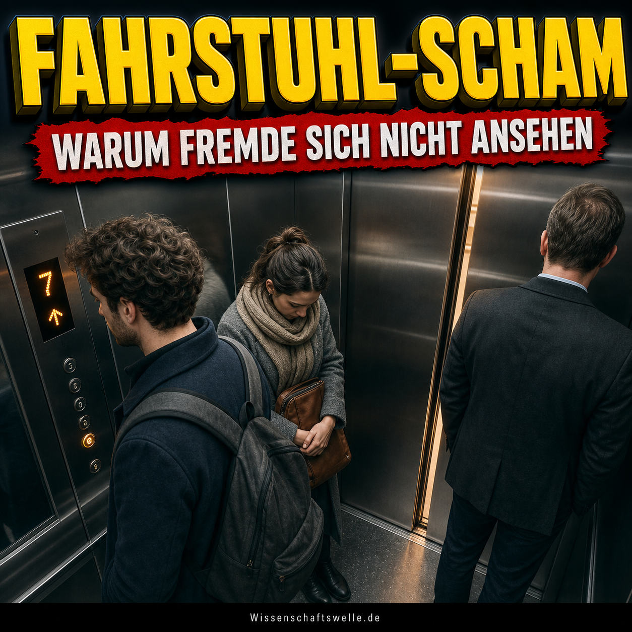 Im Fahrstuhl wird Höflichkeit millimetergenau