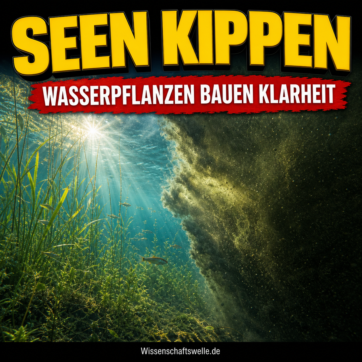 Wasserpflanzen im See bauen Klarheit von unten