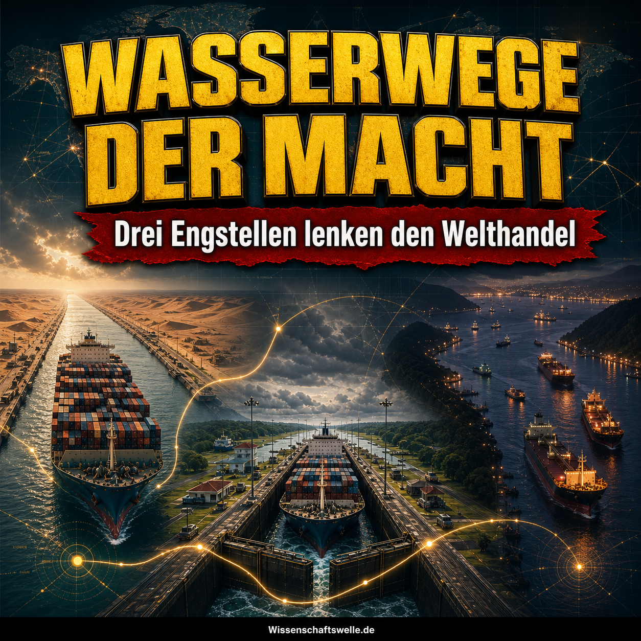 Wasserstraßen der Weltwirtschaft: Warum Suezkanal, Panamakanal und Straße von Malakka mehr als Abkürzungen sind