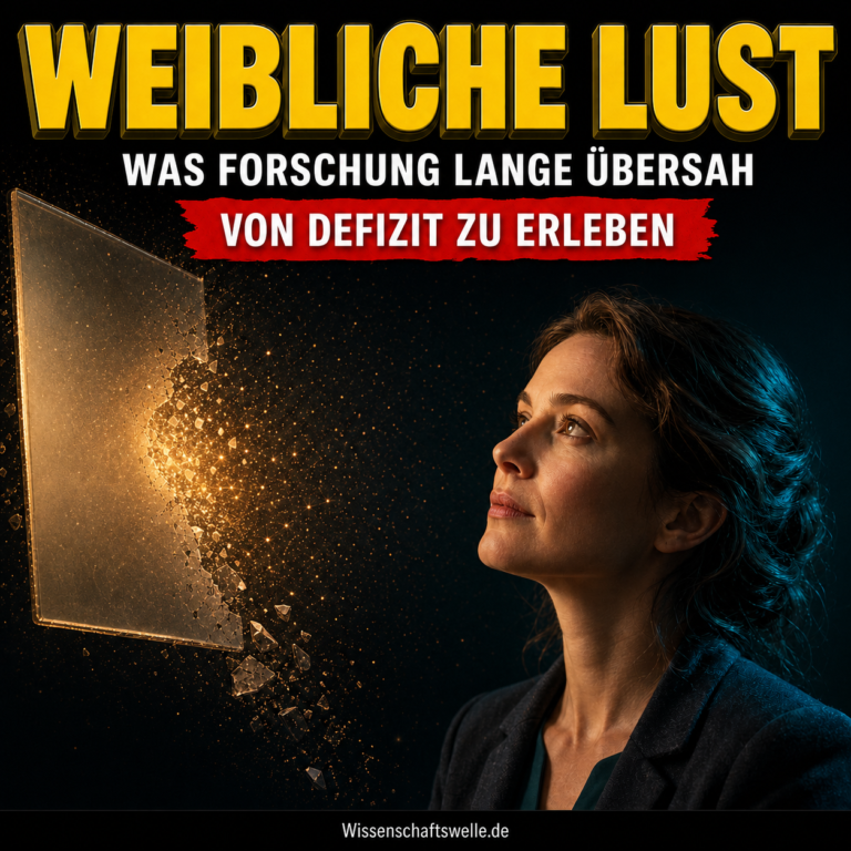 Frau im Profil blickt auf eine zerbrechende historische Glasplatte, die in leuchtende Forschungslinien übergeht.