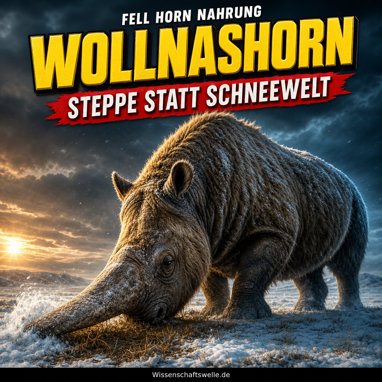 Das Wollnashorn passte perfekt in eine Welt ohne tiefen Schnee