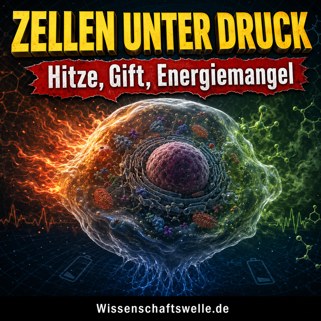 Zellulärer Stress: Wie Zellen mit Hitze, Gift und Energiemangel umgehen