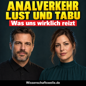 Porträts eines erwachsenen Mannes und einer erwachsenen Frau nebeneinander, beide dunkel gekleidet; gelbe Überschrift Analverkehr – Lust und Tabu und rotes Banner Was uns wirklich reizt.