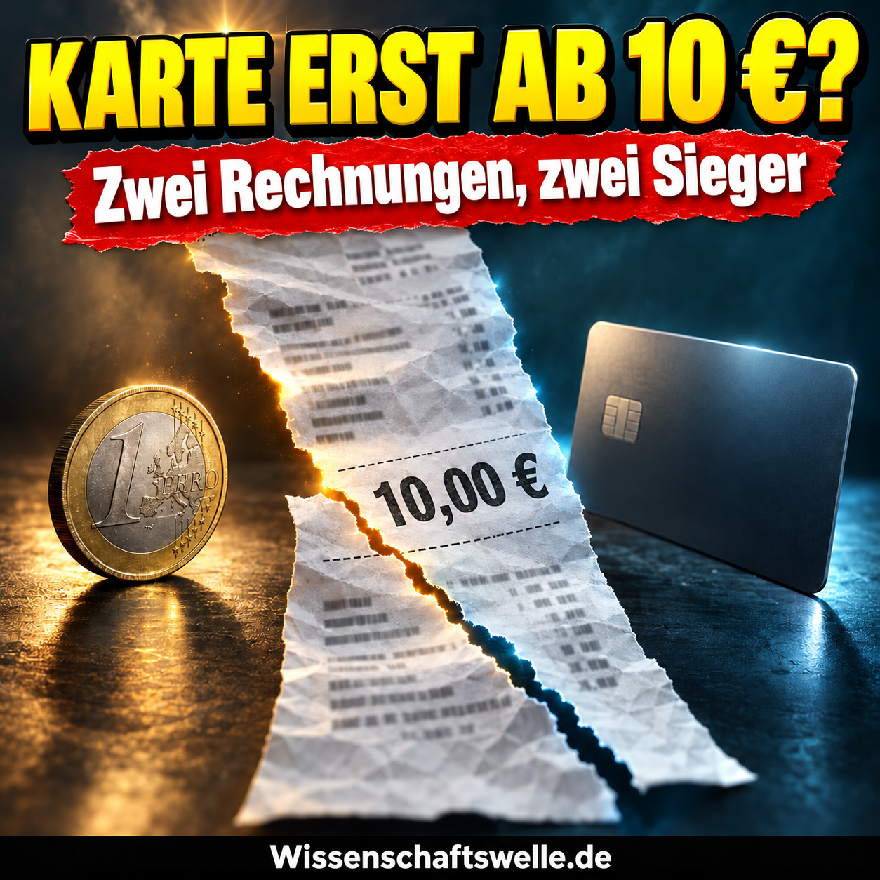 Kassenbon zwischen Münze und Girocard: Cover zur Frage, was Bezahlen den Handel kostet