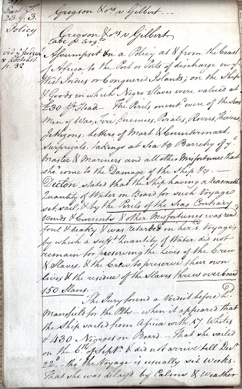 Handschriftliche Prozessnotiz mit Versicherungssumme zur Zong.